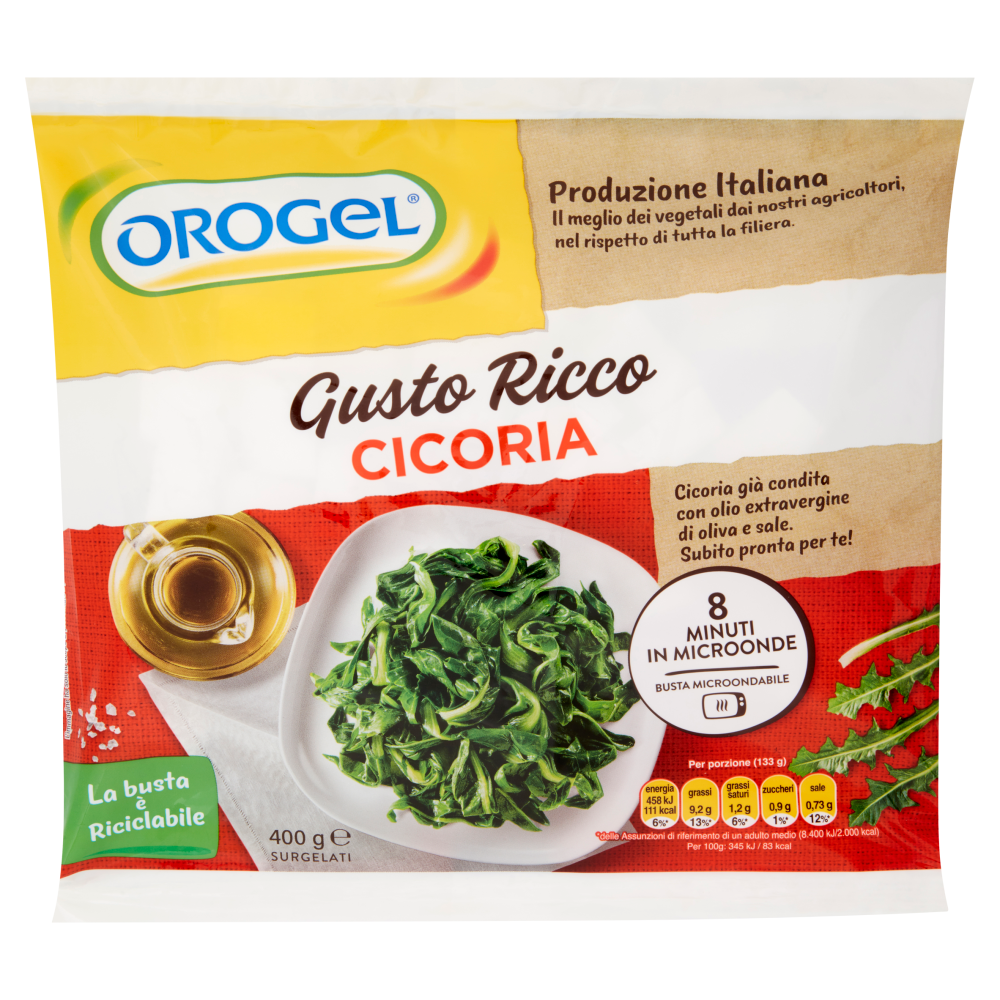 Orogel Gusto Ricco Cicoria Surgelati 400 g