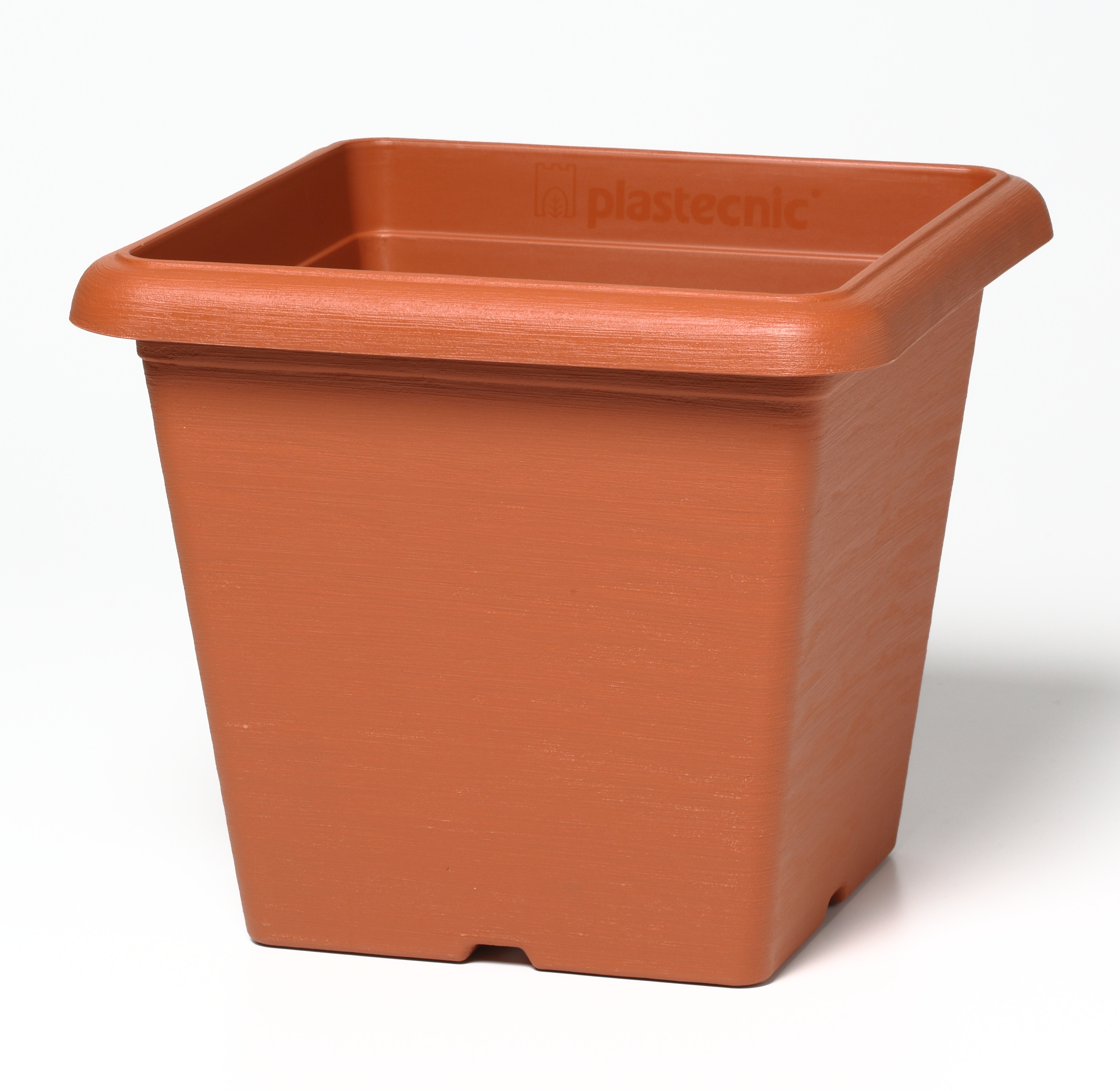 Plastecnic Terrae Vaso Quadro 35 Terracotta