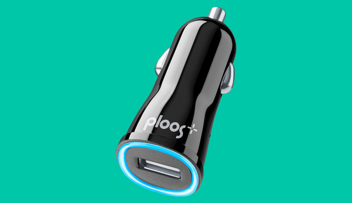 PLOOS - USB CAR ADAPTER 2A - Universal Caricabatterie da auto 2A
