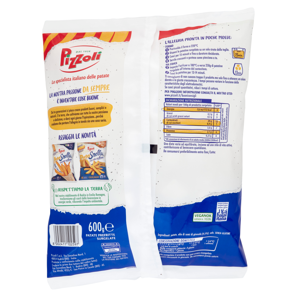 Pizzoli PataSnella Barchette 600 g