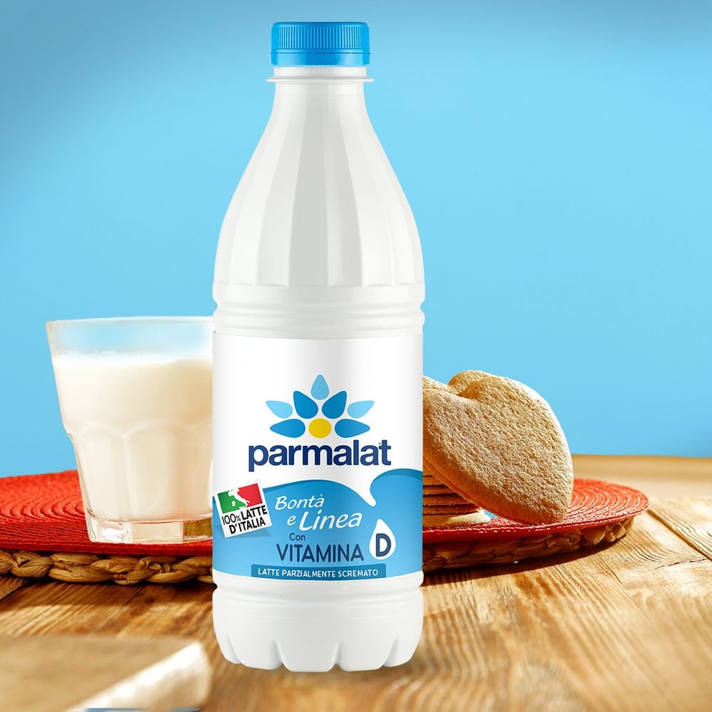 Parmalat Bonta e Linea Latte UHT Parzialmente Scremato 100% Italiano 1000 ml
