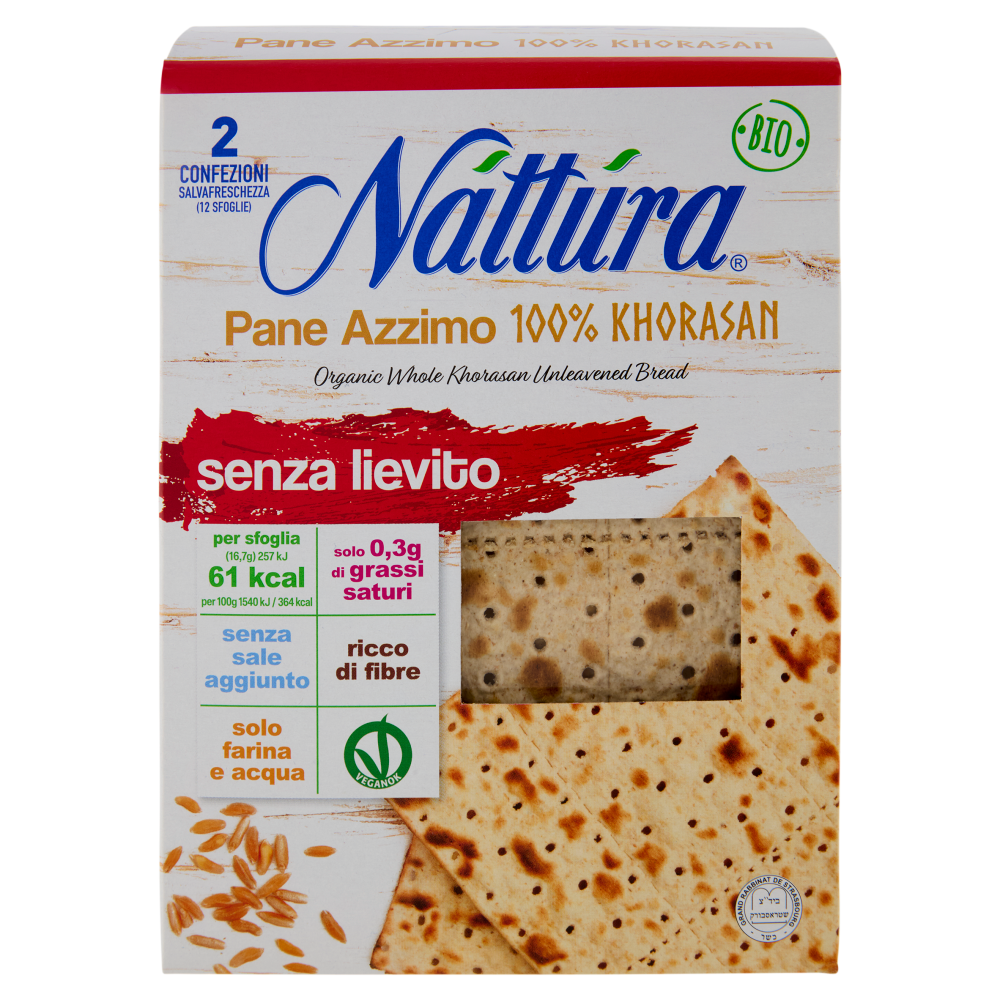 Náttúra Pane Azzimo 100% Khorasan Bio senza lievito 200 g