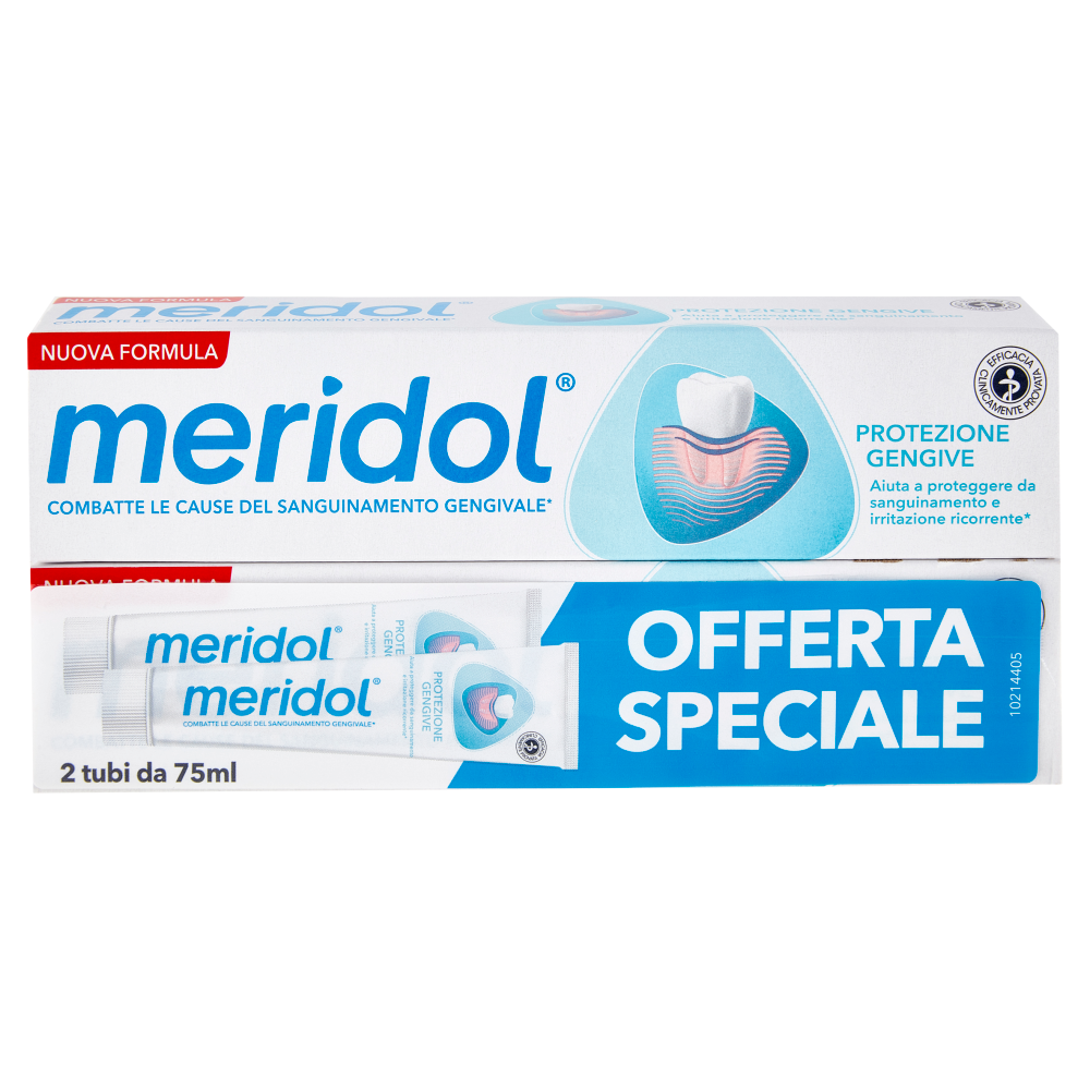 meridol dentifricio Protezione Gengive con effetto antibatterico 2x75 ml