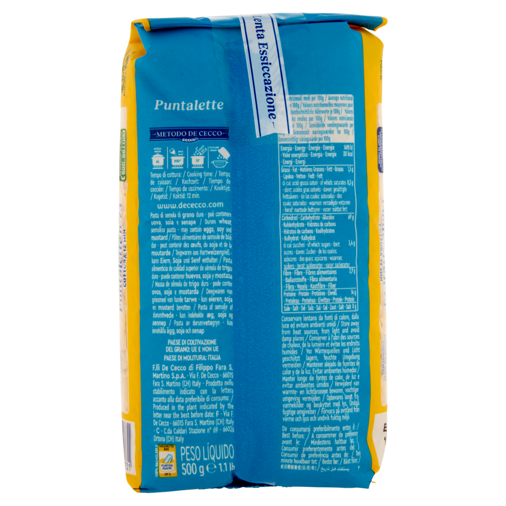 De Cecco Puntalette n°73 500 g