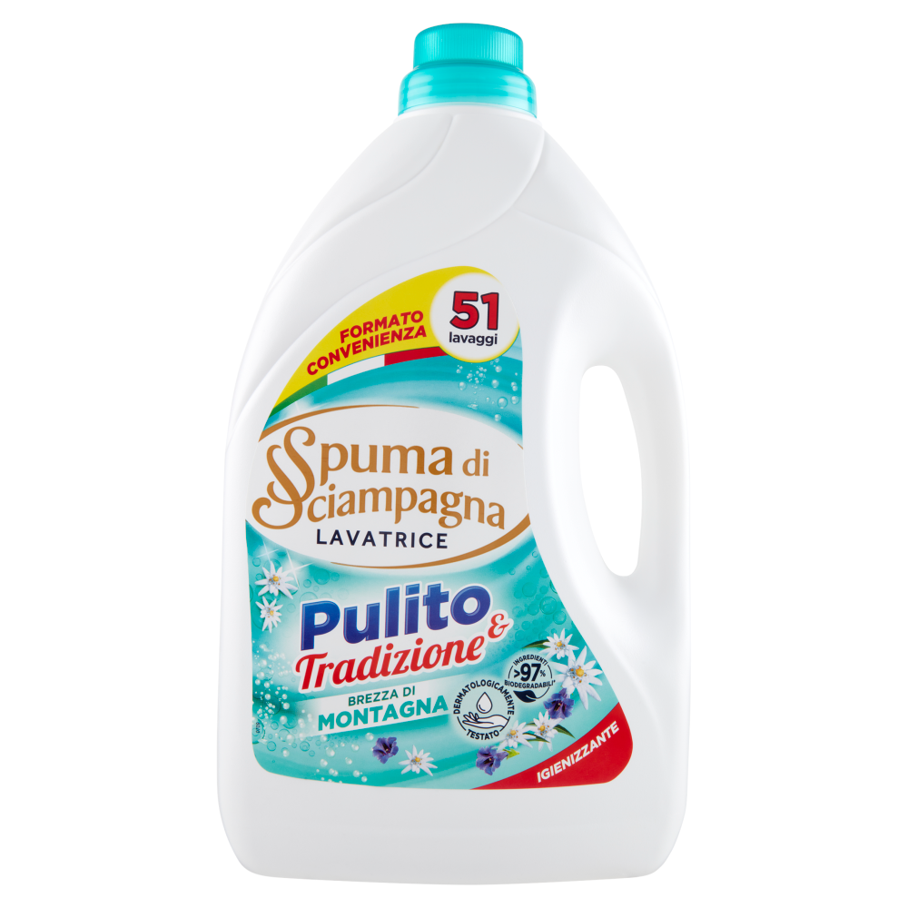Spuma di Sciampagna Pulito & Tradizione Brezza di Montagna Igienizzante 2550 ml