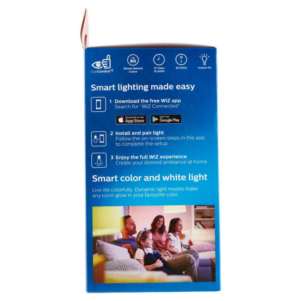 Philips Smart COLOR Goccia Smerigliata 100W E27