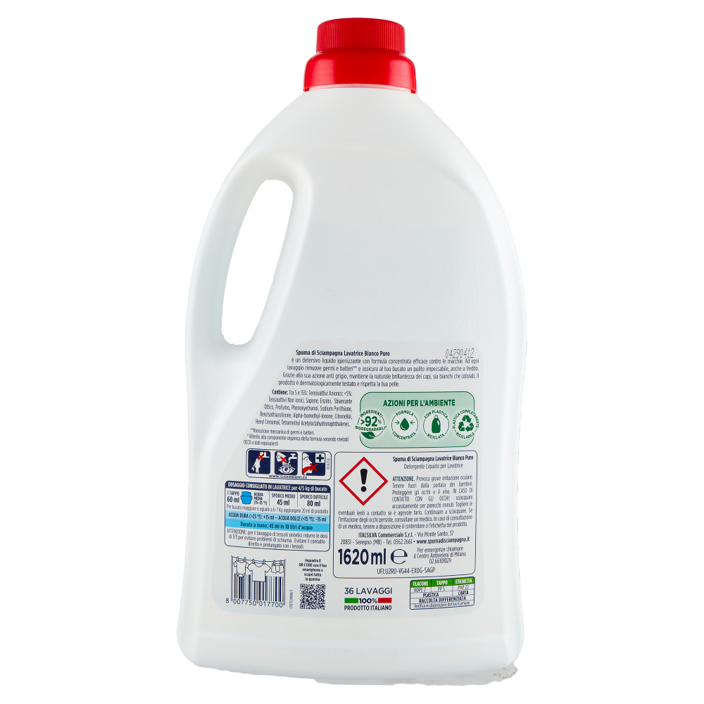 Spuma di Sciampagna Lavatrice Bianco puro 1620 ml