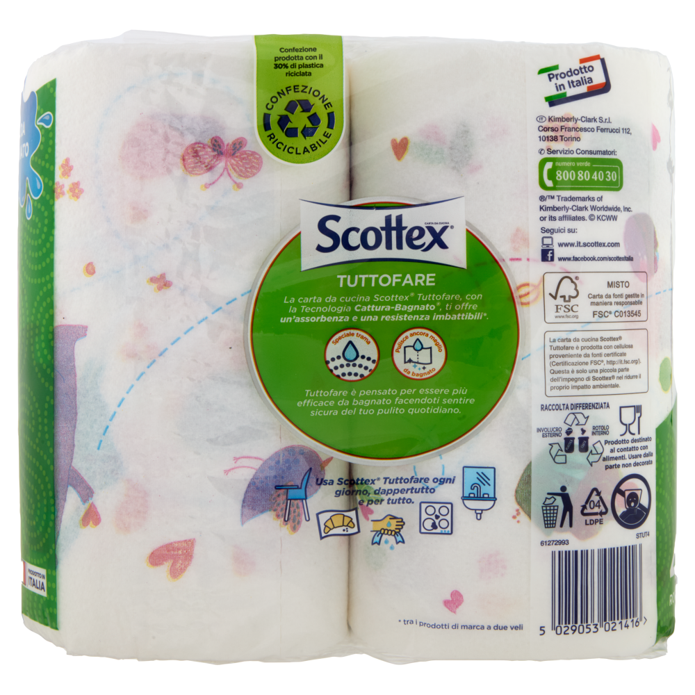 Scottex Tuttofare Carta da Cucina 4 pz
