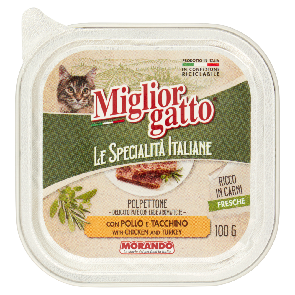Migliorgatto Le Specialità Italiane Polpettone con Pollo e Tacchino 100 G