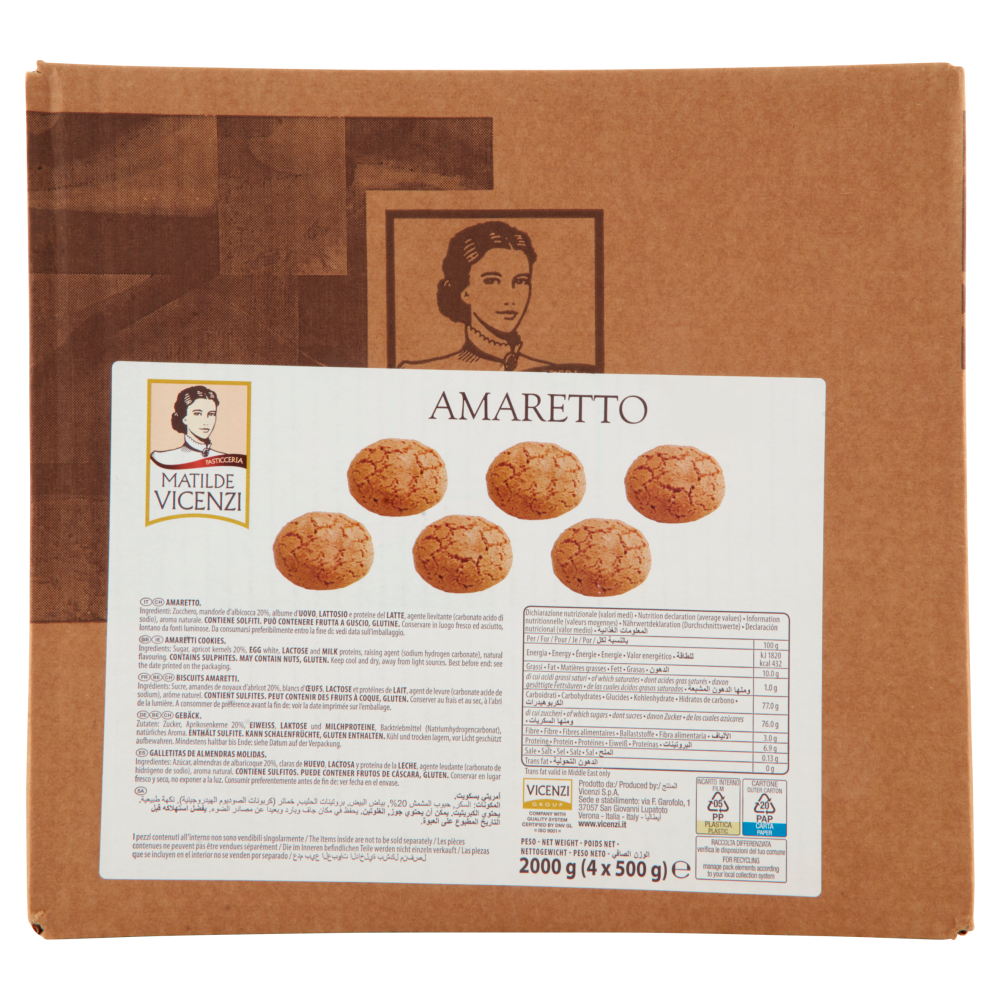 Pasticceria Matilde Vicenzi Amaretto 4 x 500 g