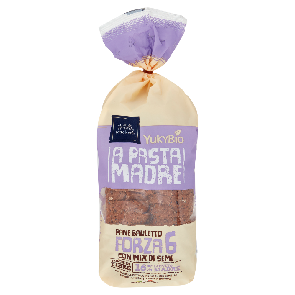 YukyBio A Pasta Madre Pane Bauletto Forza 6 con Mix di Semi 400 g