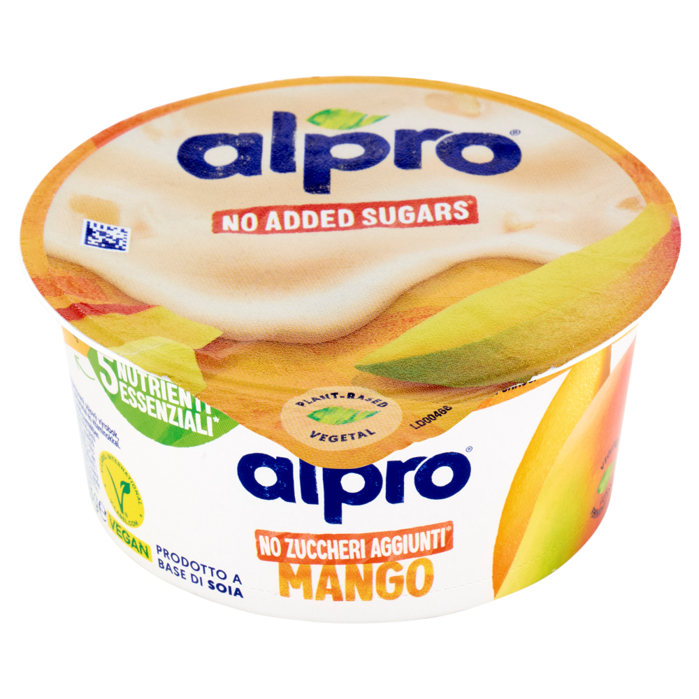 ALPRO Alternativa Vegetale allo Yogurt, Gusto Mango, Senza Lattosio, Senza Conservanti, 135g