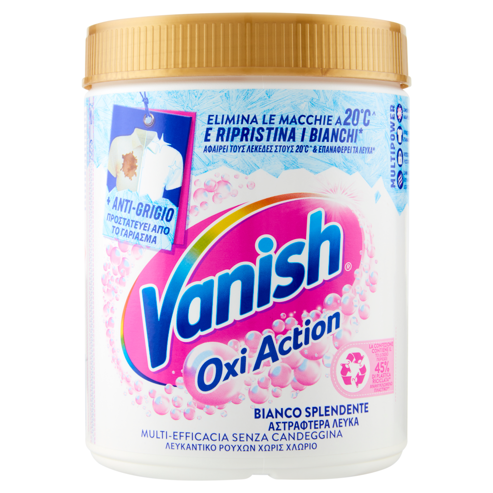 Vanish Oxi Action Multipower Polvere bianca Smacchiatore bucato 1 kg