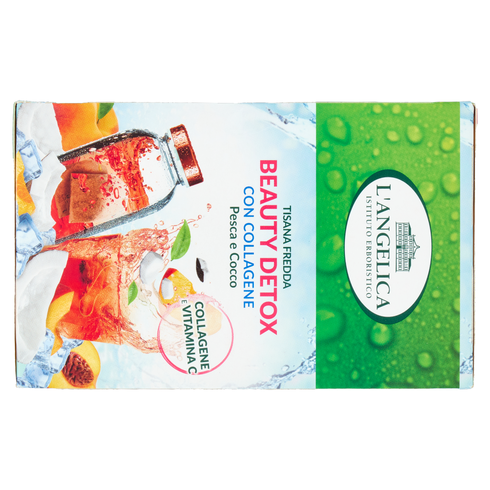 L'Angelica Tisana Fredda Beauty Detox con Collagene Pesca e Cocco 18 Filtri 32,4 g