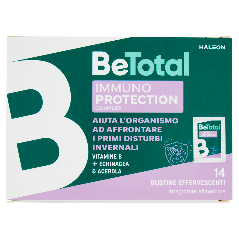 BeTotal Immuno Protection Vitamina B, Echinacea, Acerola, Supporto per Difese Immunitarie 14 Bst 49g