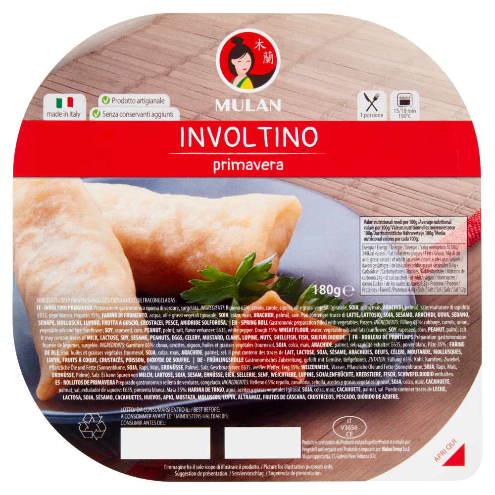 Mulan Involtino primavera Surgelato 180 g