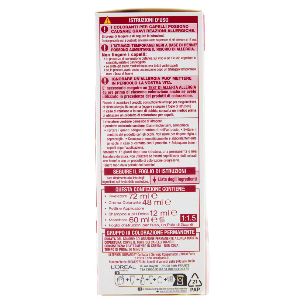 L'Oréal Paris Excellence Creme Colorazione Triplo Trattamento Biondo Ramato Dorato 7.43