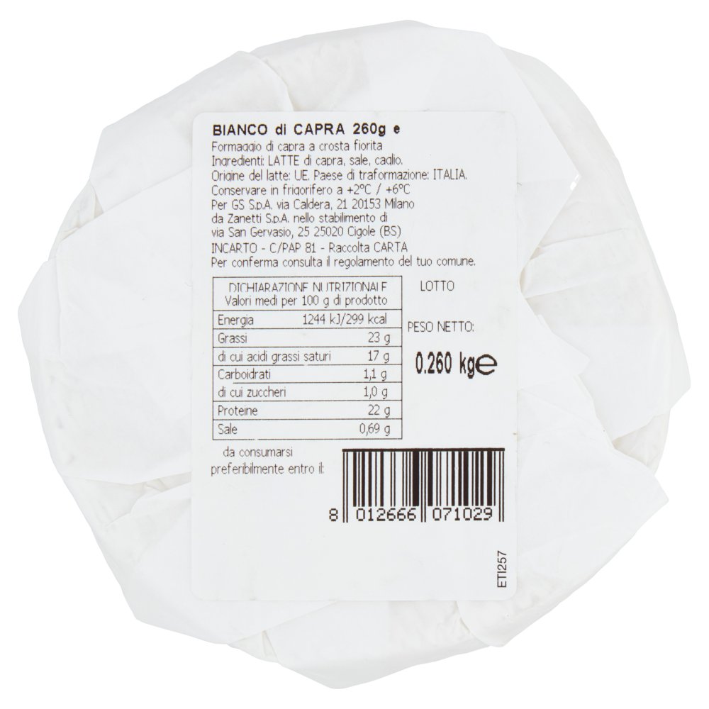 Carrefour Classic Bianco di Capra 0.260 Kg