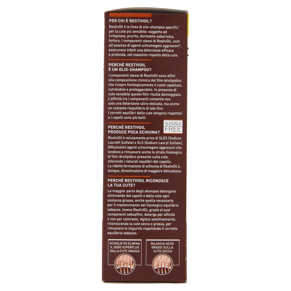 RestivOil Fisiologico Olio-Shampoo per Cute Sensibile Sebo Normalizzante 150 ml
