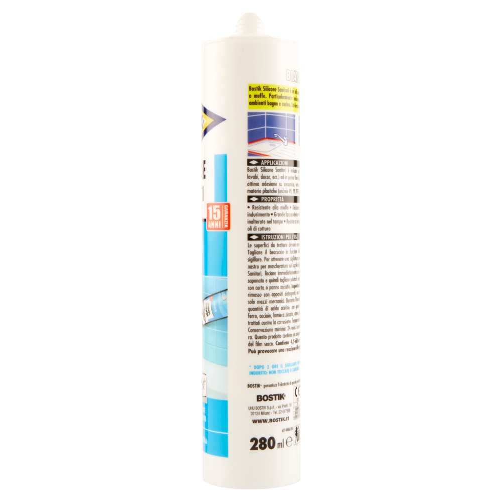 Bostik Silicone Sanitari Bianco 280 ml
