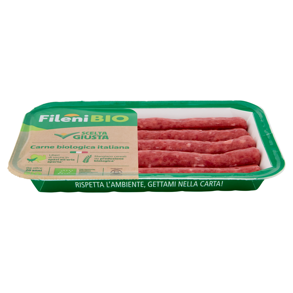 Fileni Bio Salsiccia con Pollo e Tacchino Biologica 0,300 kg