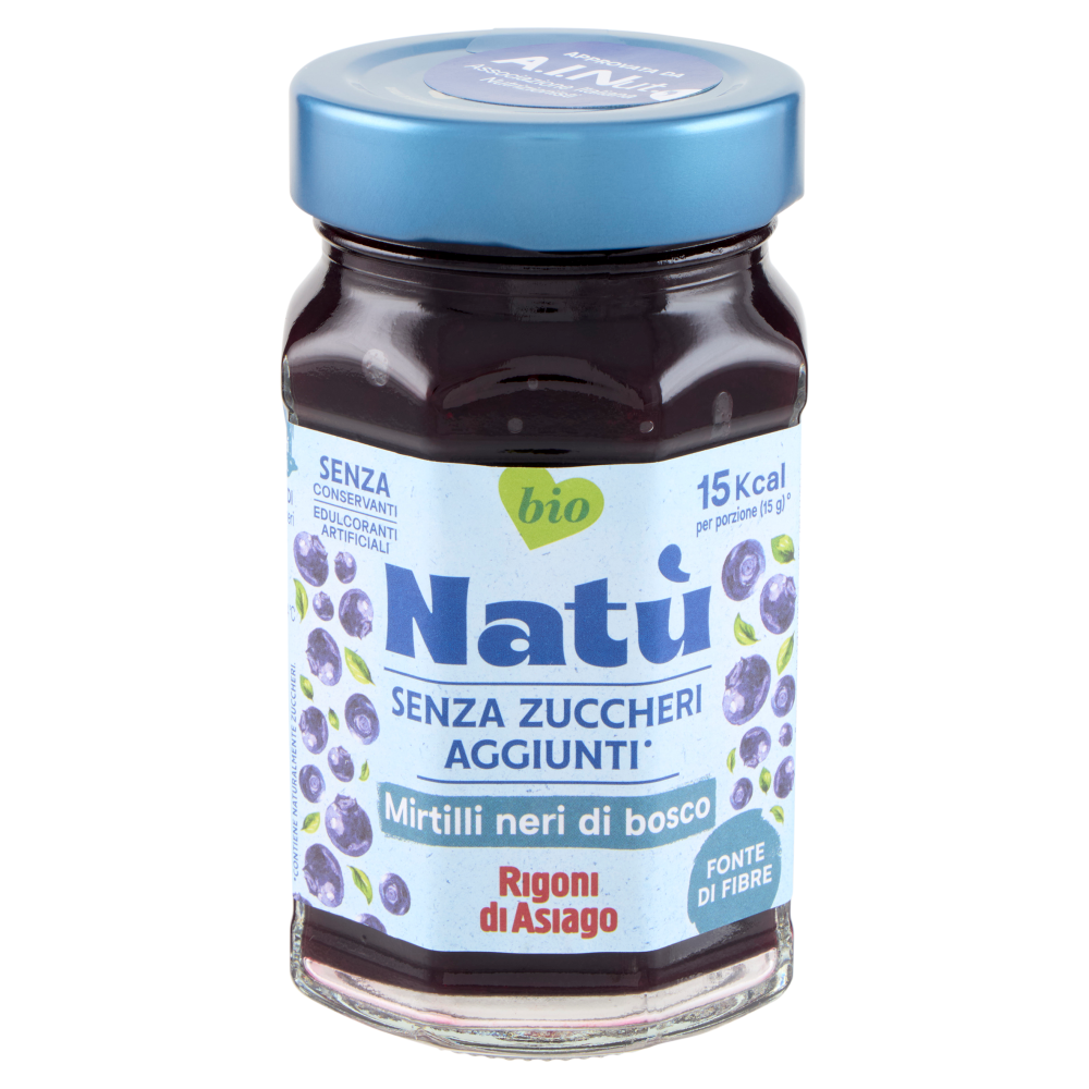 Rigoni di Asiago Nat&ugrave; Senza Zuccheri Aggiunti&deg; Mirtilli neri di bosco bio 240 g