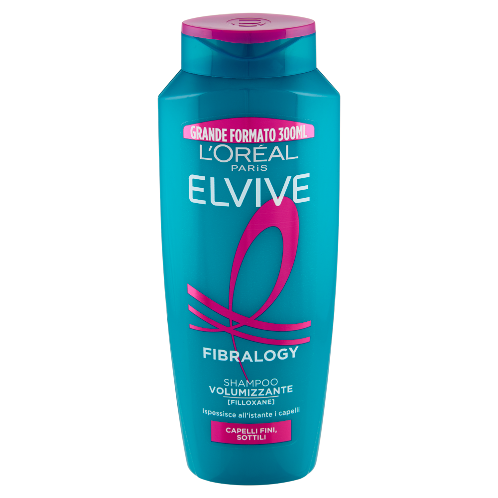 Elvive Fibralogy Shampoo Volumizzante, per Capelli Fini, Sottili, 300 ml