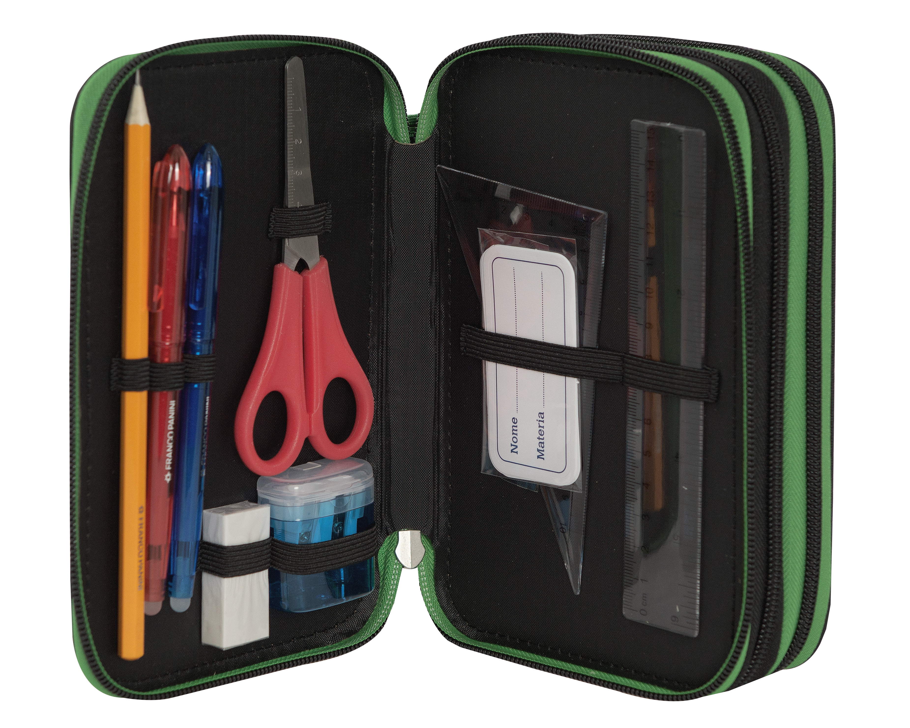 Carrefour 8058263203760 astuccio per matita Astuccio portamatite Nero, Verde