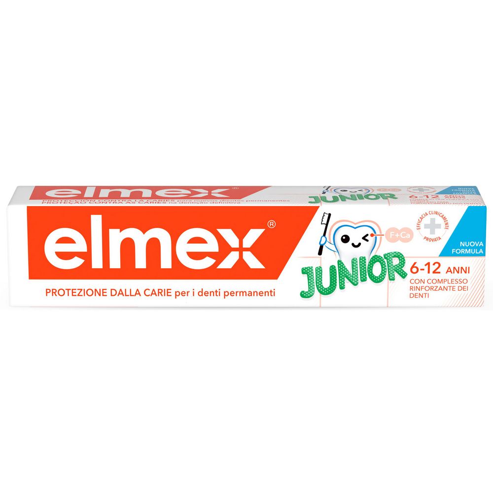 elmex dentifricio Junior bimbi, bambini 6-12 anni 75 ml