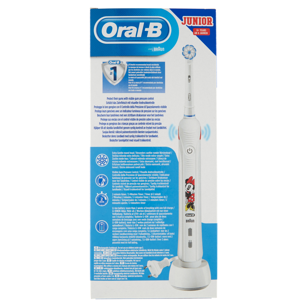 Oral-B Spazzolino Elettrico Ricaricabile Junior +6 anni con Minnie