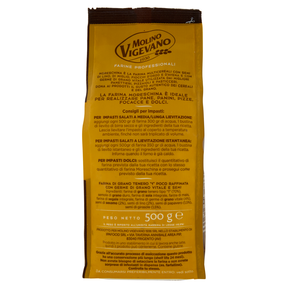 Molino Vigevano Farine Professionali Farina Multicereali Moreschina 500 g