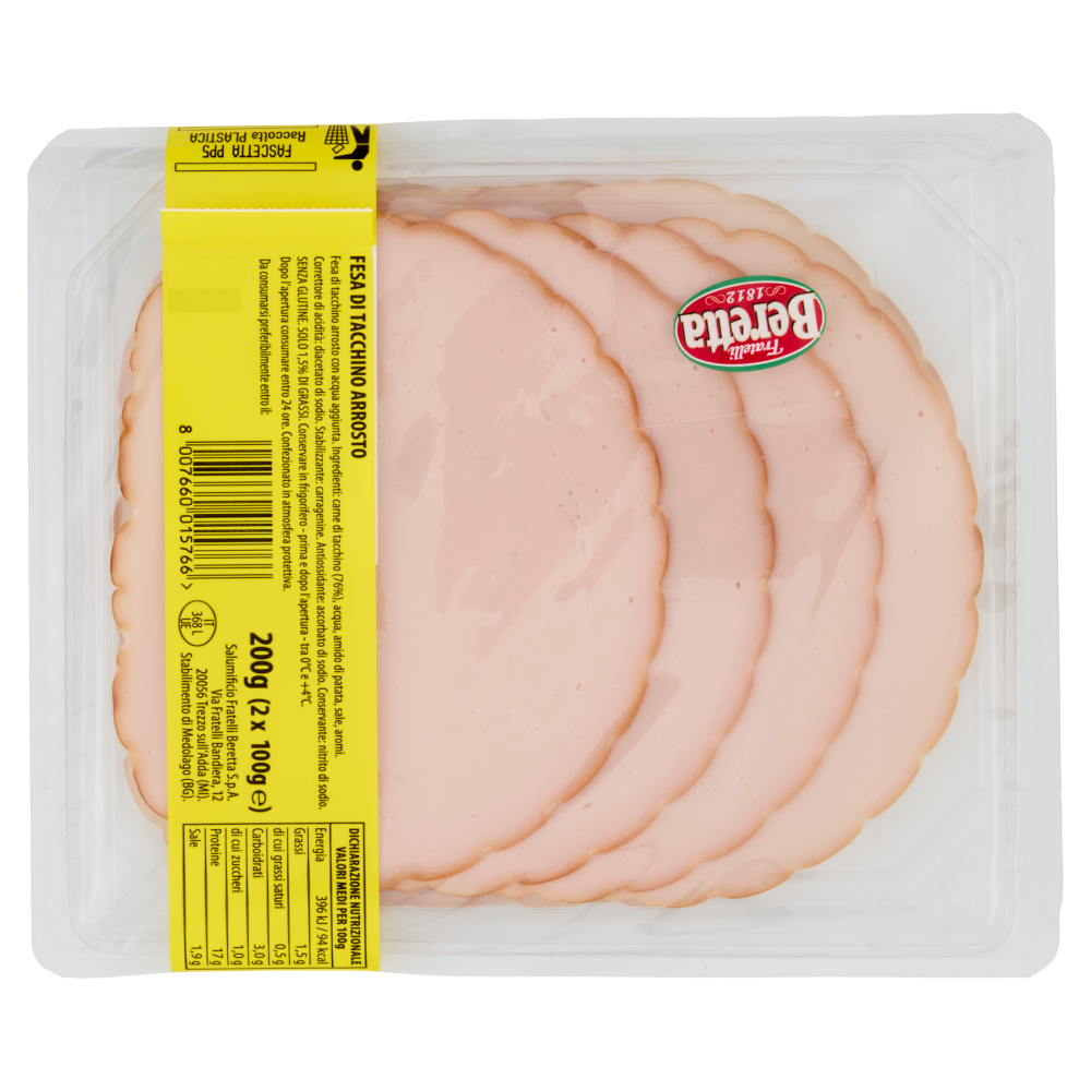 Fratelli Beretta Fesa di Tacchino Arrosto 2 x 100 g 