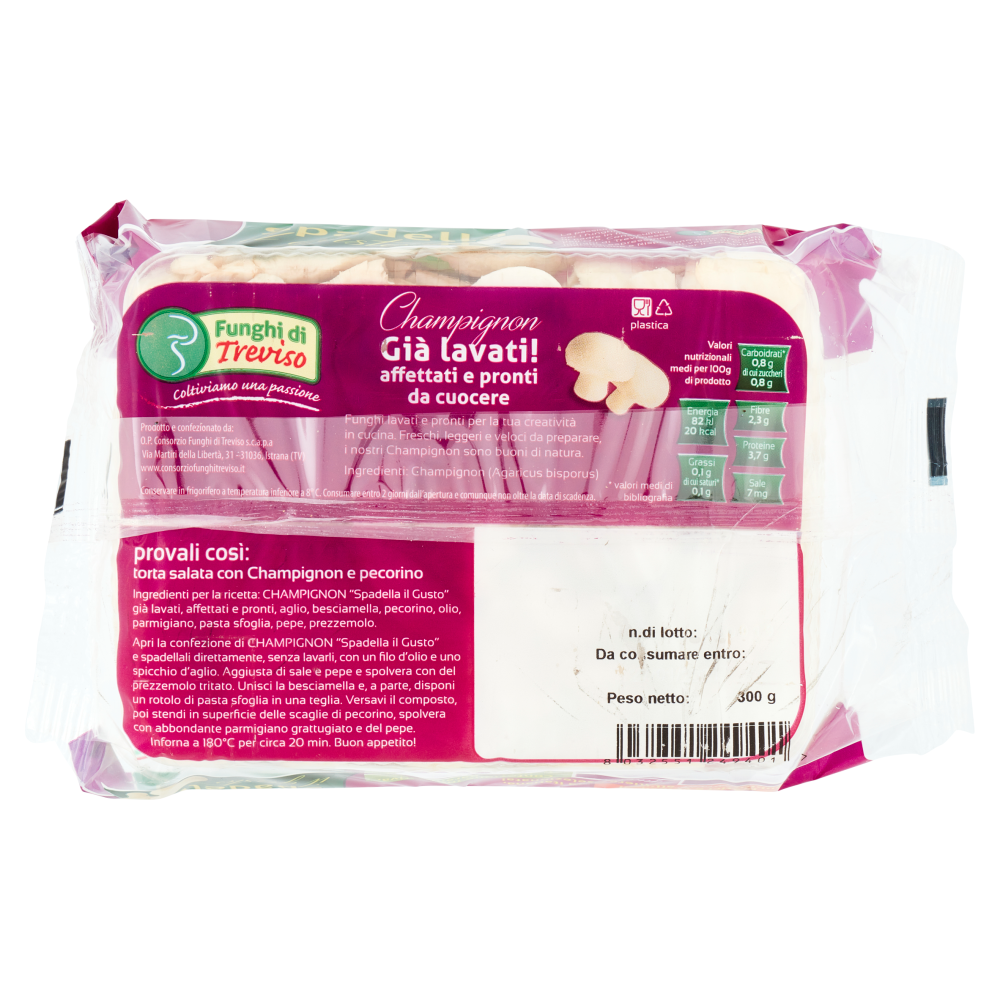 Funghi di Treviso Spadella il Gusto Champignon Affettati 300g