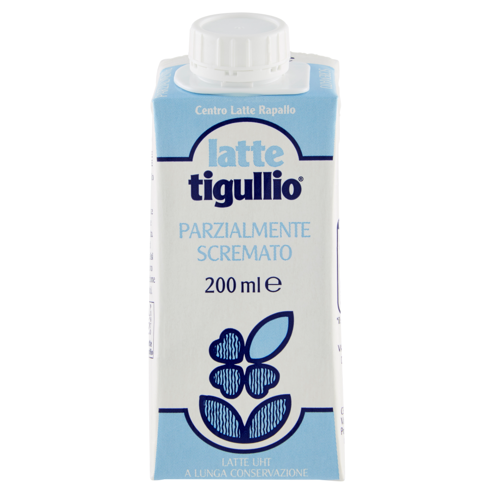 latte tigullio Latte UHT a Lunga Conservazione Parzialmente Scremato 200 ml