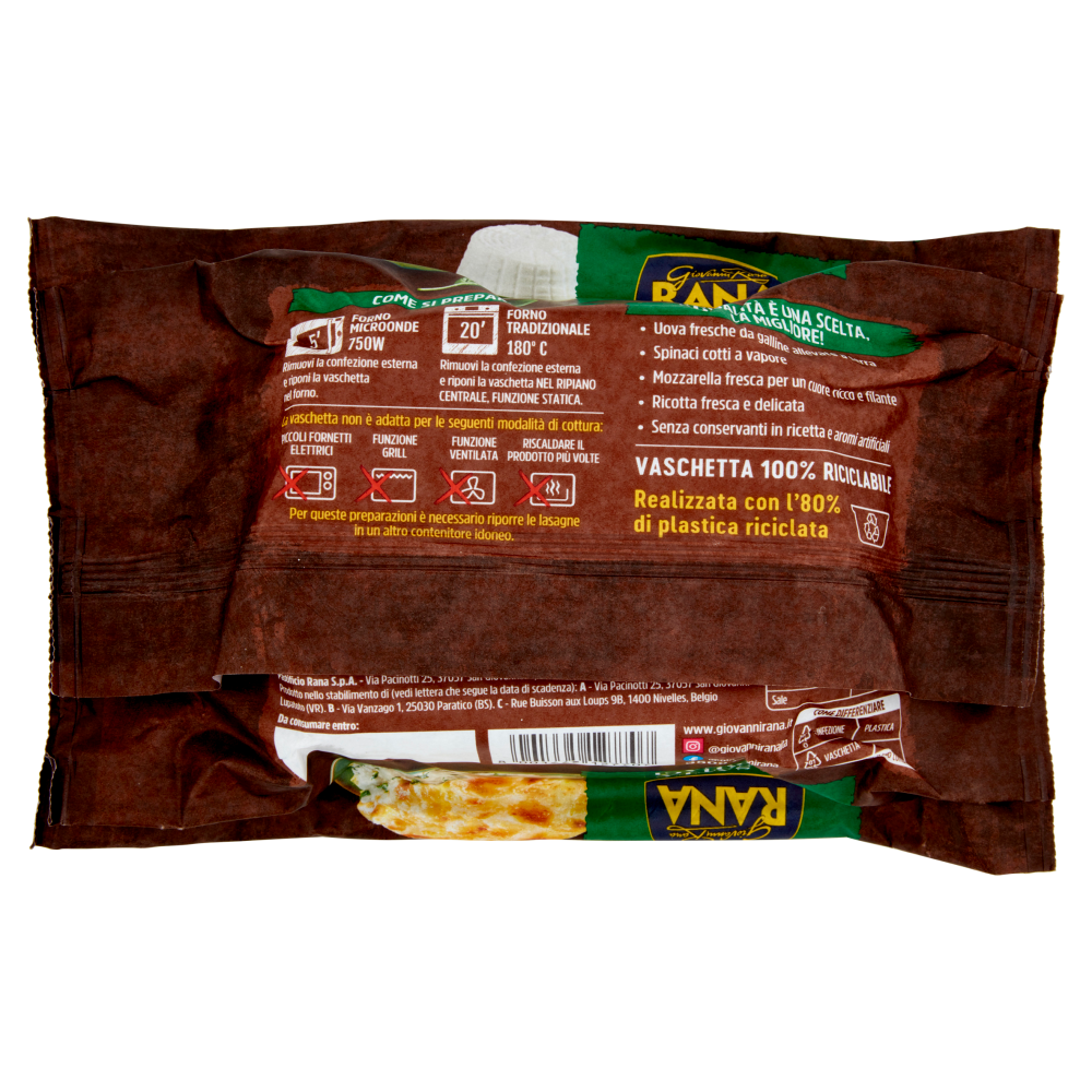 Giovanni Rana Lasagne Ricotta e Spinaci 350 g