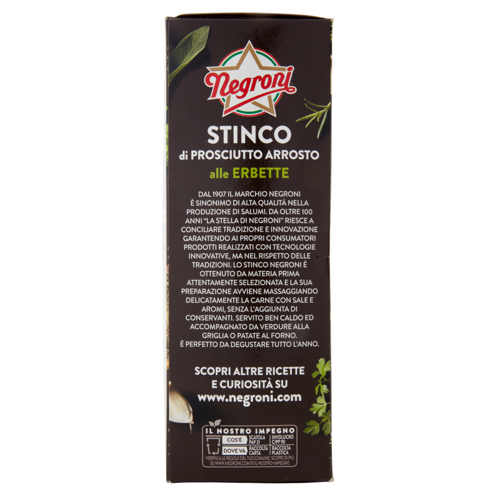 Negroni Stinco di Prosciutto Arrosto alle Erbette 600 g