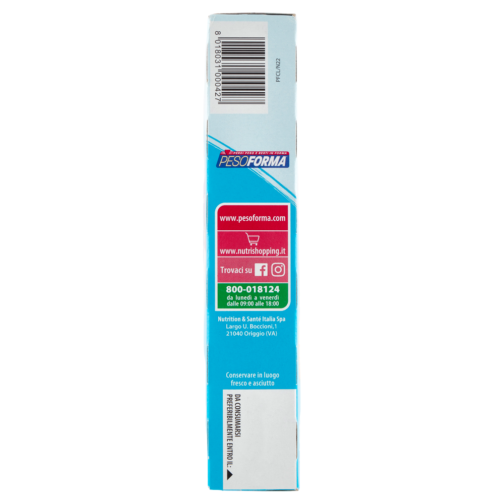 Pesoforma Cioccolato al Latte, sostitutivo del pasto ricco di fibre, 233 kcal per pasto, 12 x 31 g
