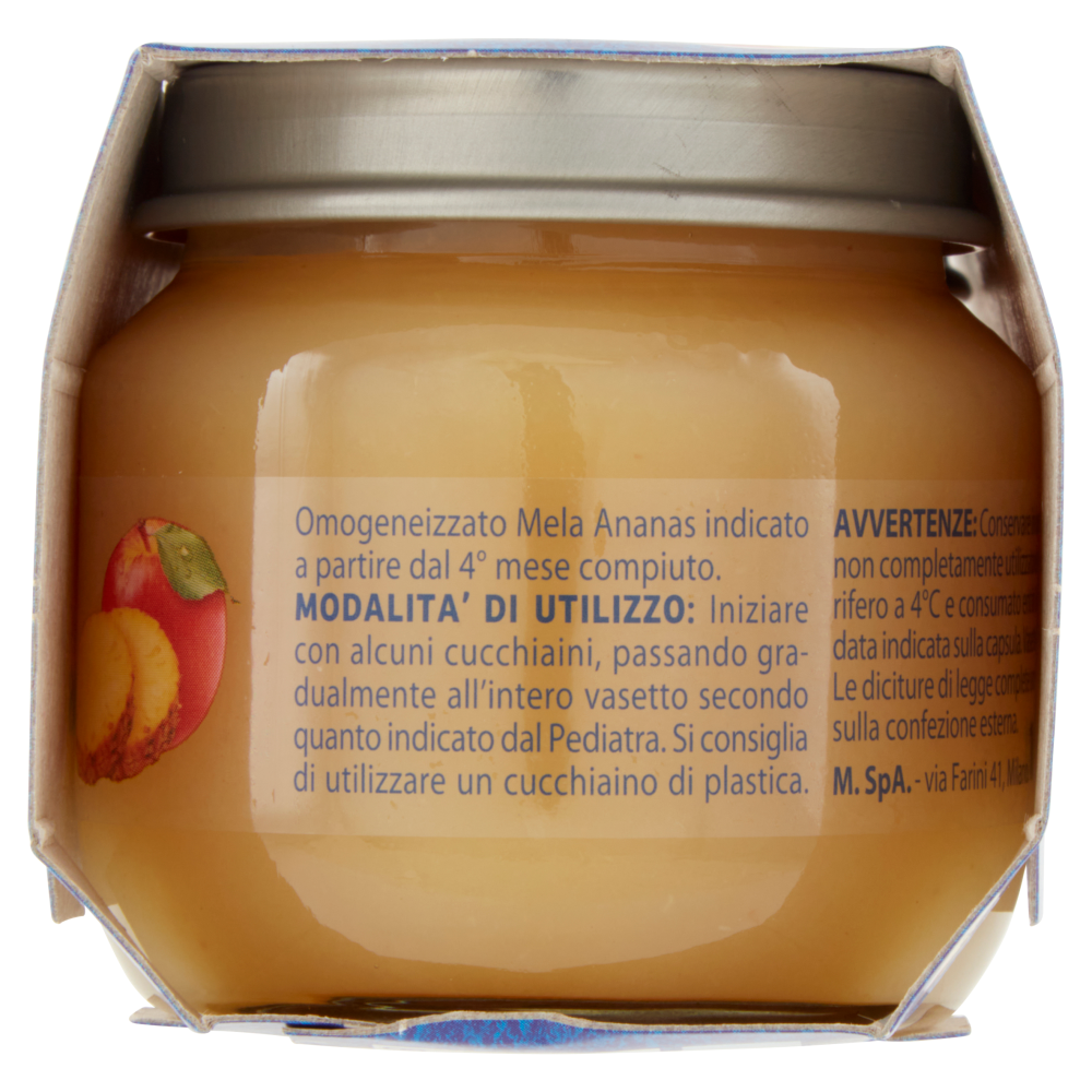 Mellin Mela Ananas 100% Naturale Omogeneizzato 2 x 100 g