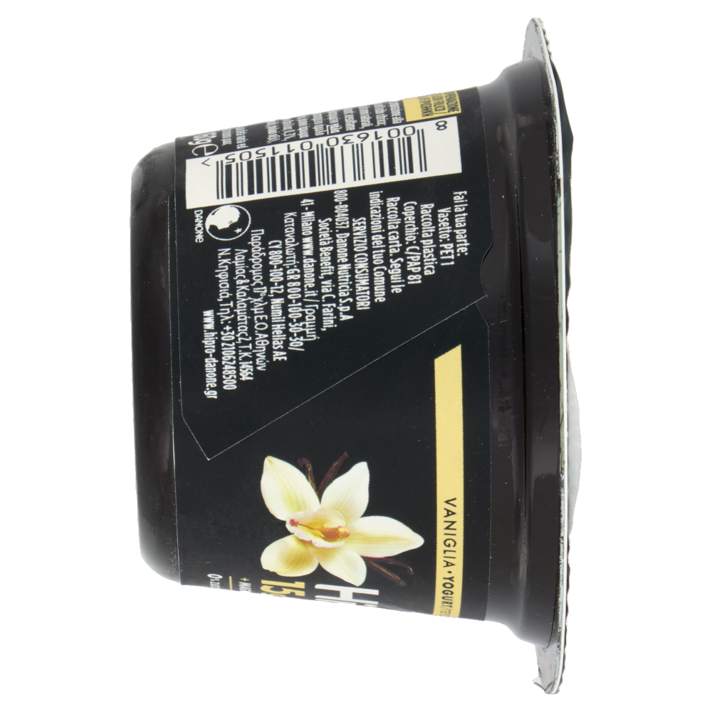 HiPRO Yogurt, 15g Proteine,0% grassi, gusto Vaniglia,con Magnesio&Vit B9,basso in lattosio,160g