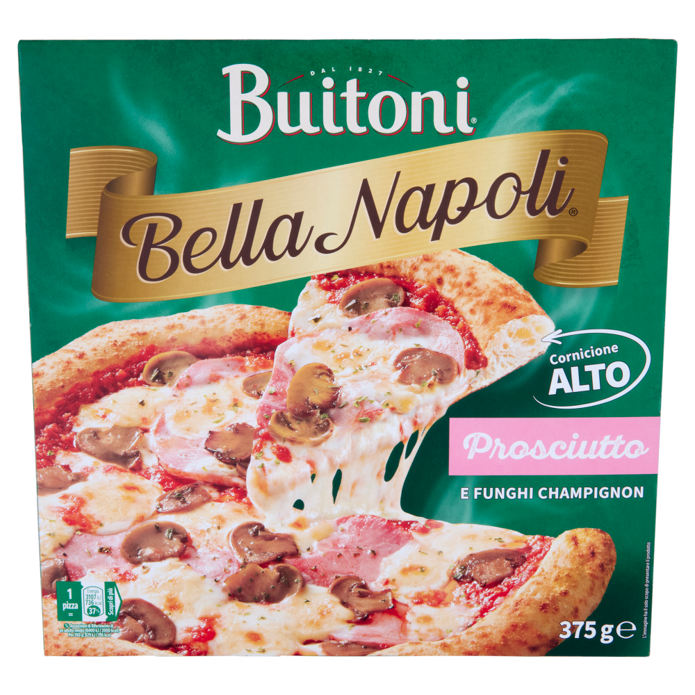 Buitoni Bella Napoli Prosciutto & Funghi Pizza surgelata 375g 