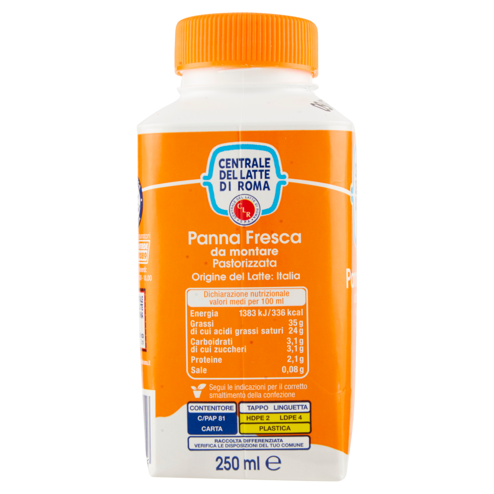 Centrale del Latte di Roma Panna Fresca da montare Pastorizzata 250 ml