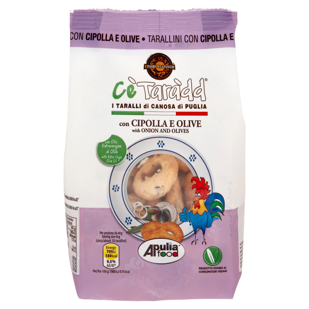 Cè Taràdd i Taralli di Canosa di Puglia con Cipolle e Olive 225 g