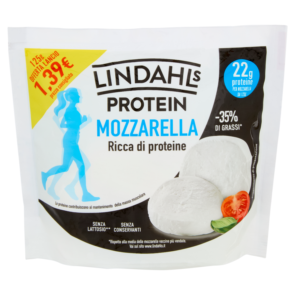 LINDAHLS Protein Mozzarella 125 g