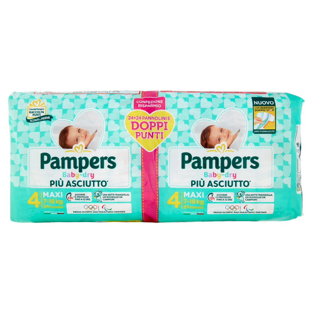 Pampers Baby-dry Maxi 24 + 24 pz
