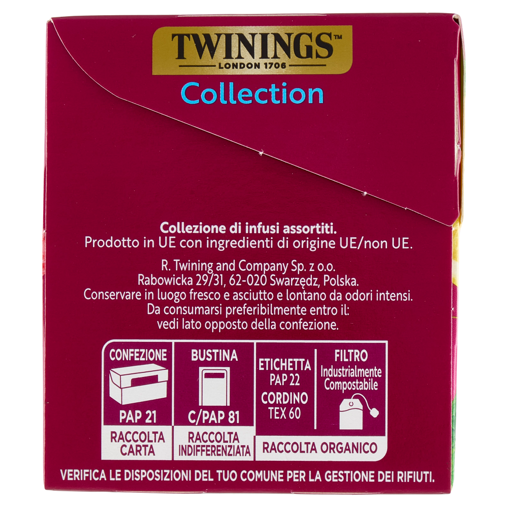 Twinings Infusi Collection Confezione con 5 diversi infusi 20 filtri 36 g