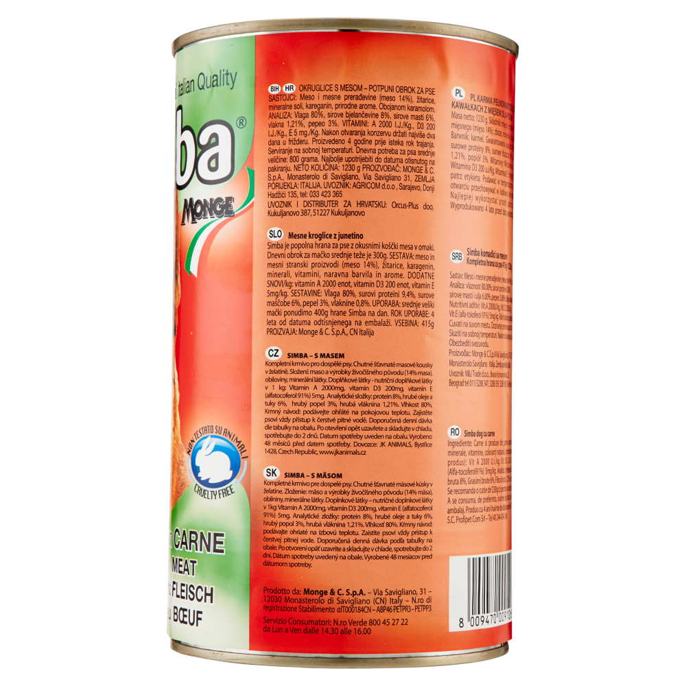 Simba Bocconi con Carne 1230 g