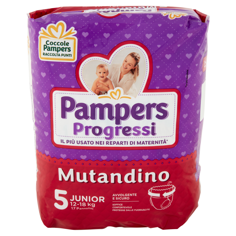 Pampers Progressi Mutandino 5 Junior 17 pz