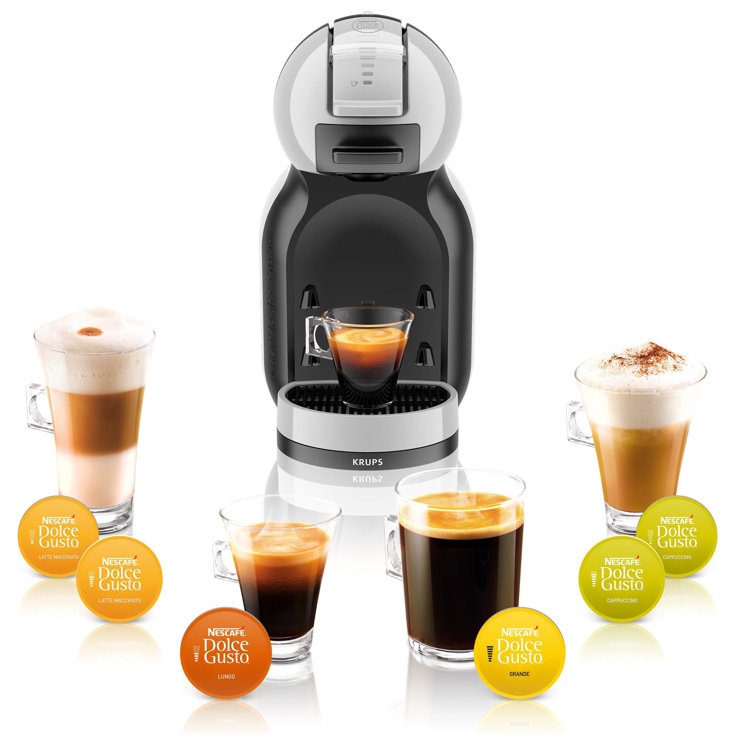 Krups Mini Me NESCAF&Eacute; DOLCE GUSTO , Macchina per Caff&egrave; Espresso e Altre bevande in capsula, Automatica, Grigio e Nero