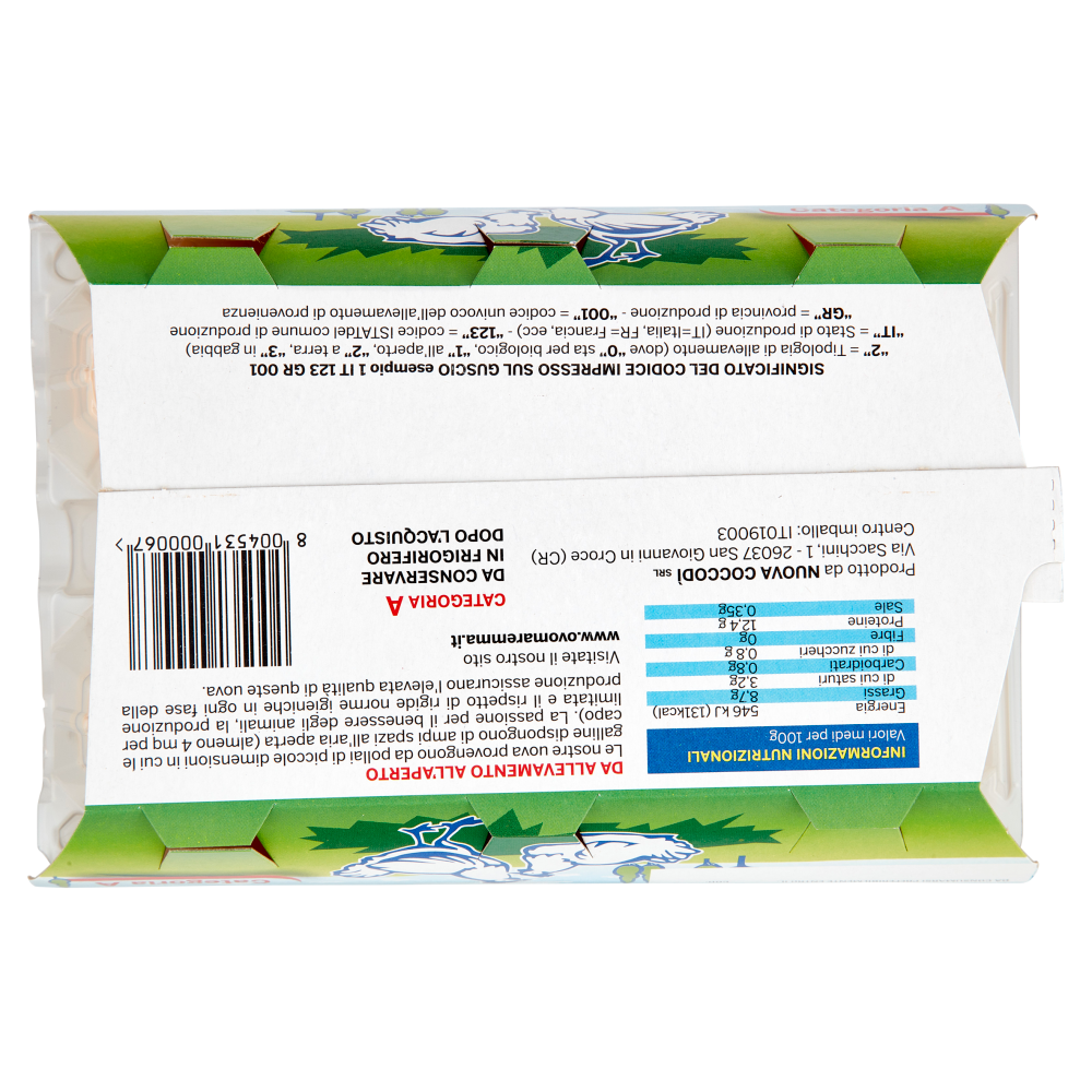 Ovomaremma 6 uova fresche di vario calibro da Allevamento all'Aperto 350 g