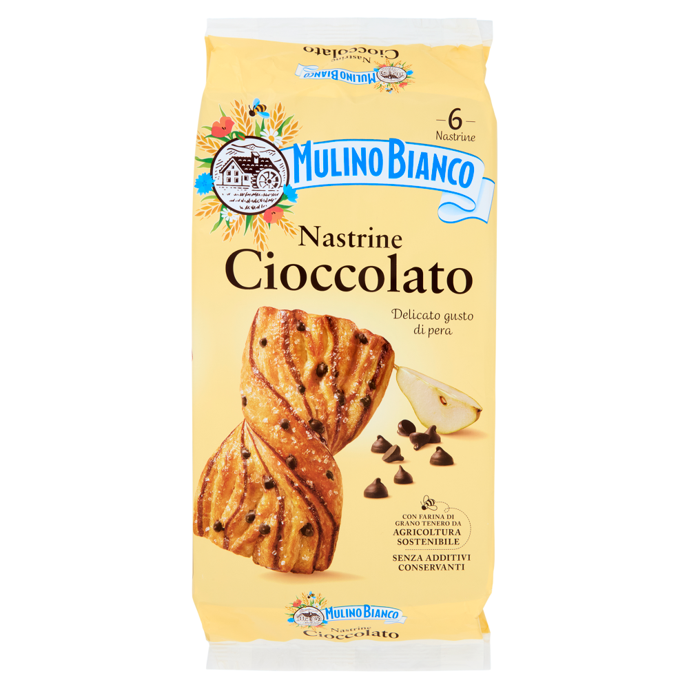 Mulino Bianco Nastrine Merenda Cioccolato Senza Additivi Conservanti 6 pezzi 240g
